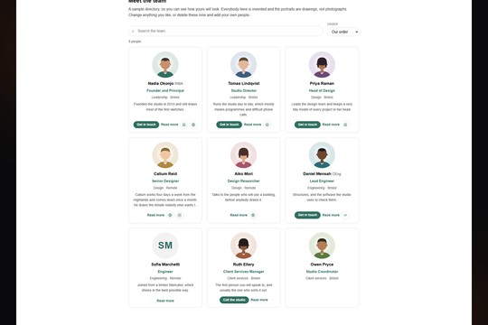 Team & Staff Directory banner