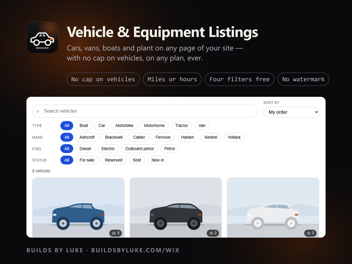 Vehicle & Equipment Listings screenshot 1