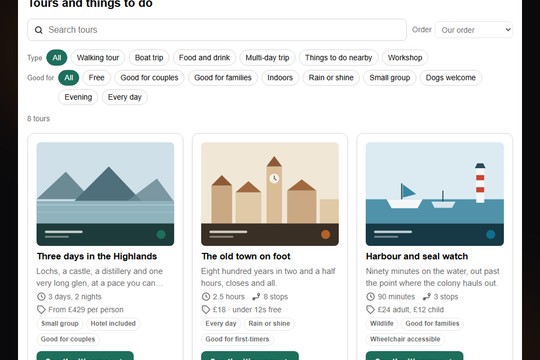 Tours, Trips & Itineraries banner
