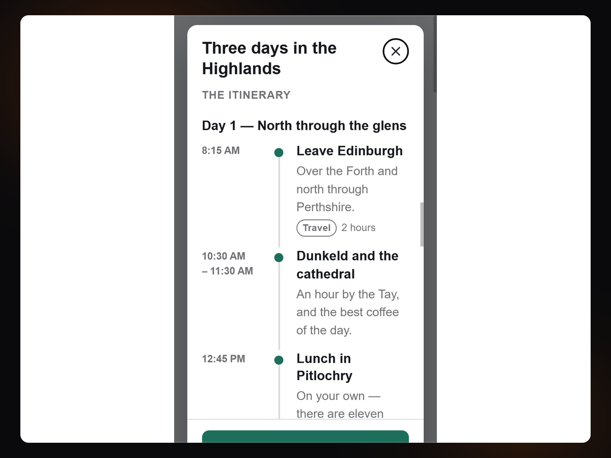 Tours, Trips & Itineraries screenshot 9