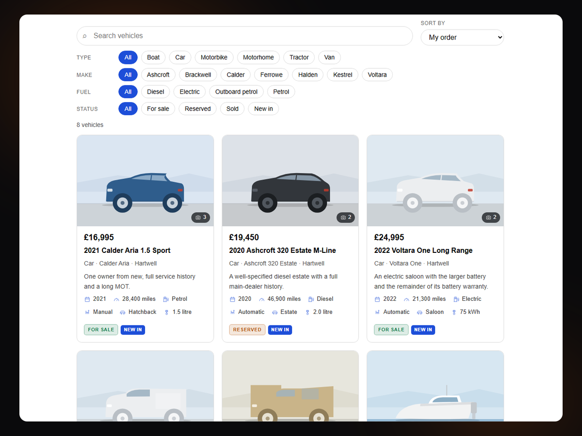 Vehicle & Equipment Listings screenshot 2