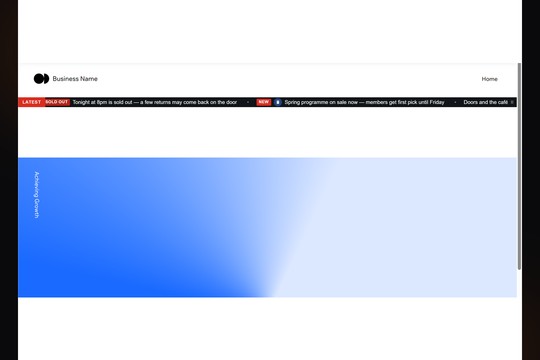 News Ticker & Live Updates banner