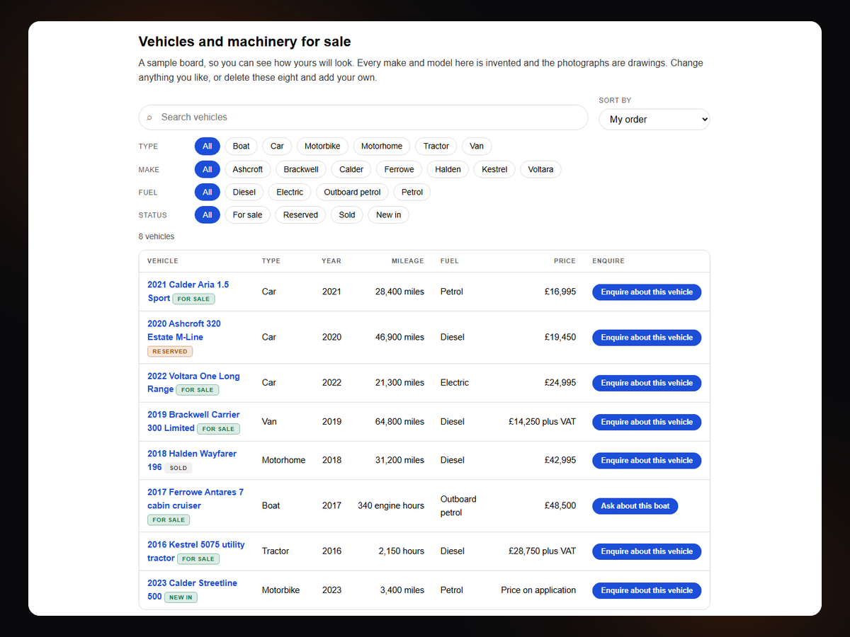 Vehicle & Equipment Listings screenshot 6