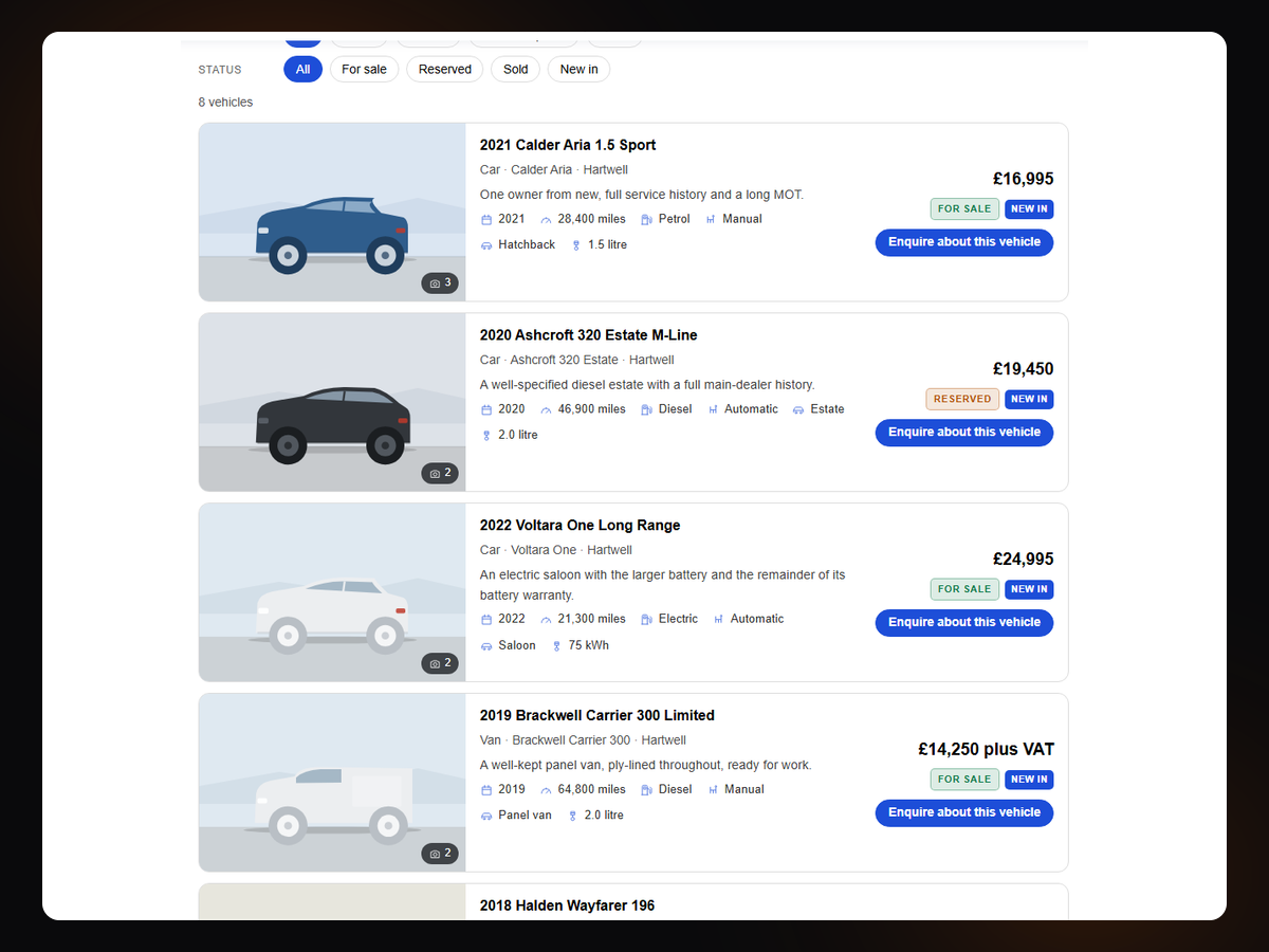 Vehicle & Equipment Listings screenshot 5