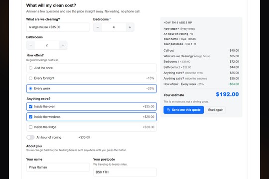 Quote & Price Calculator banner