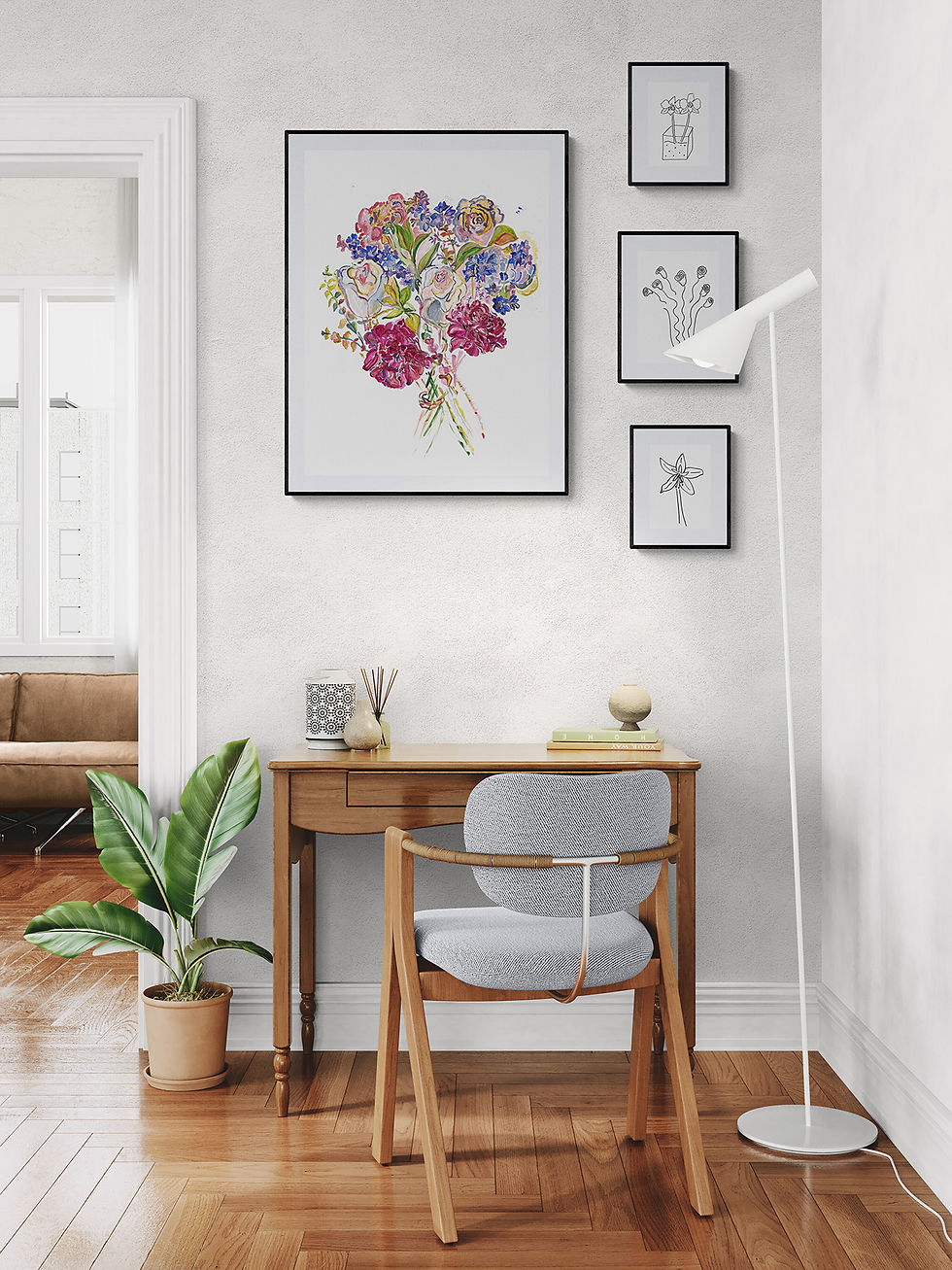 Thumbnail: Flower Portal 17 - Original Painting – 24 x 18 in – Available