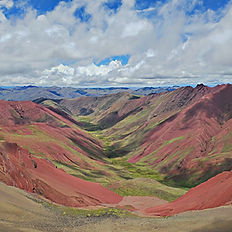 vinicunca mountain, rainbow mountain, red valley