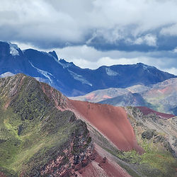 vinicunca mountain, rainbow mountain, red valley
