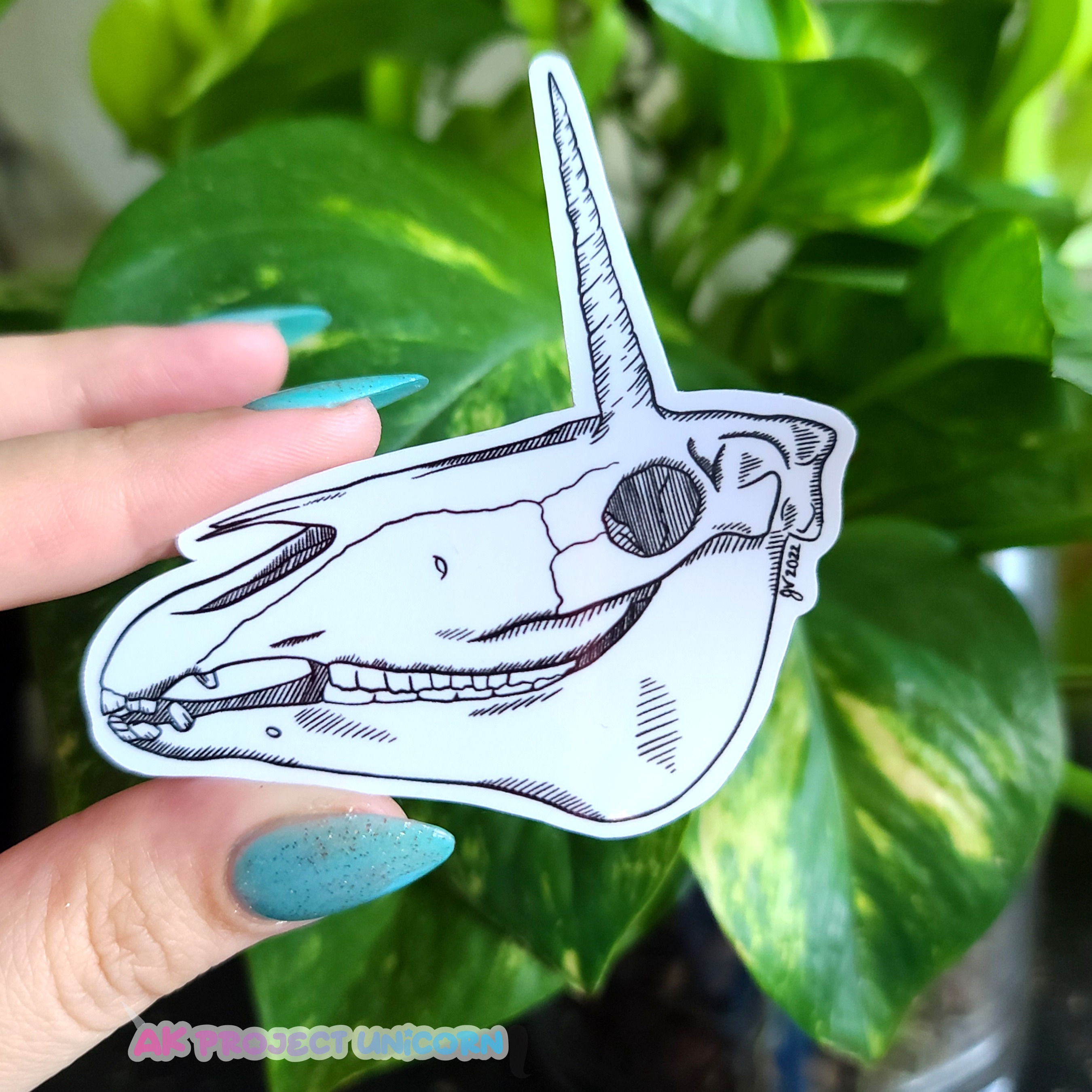 Unicorn Skull Sticker