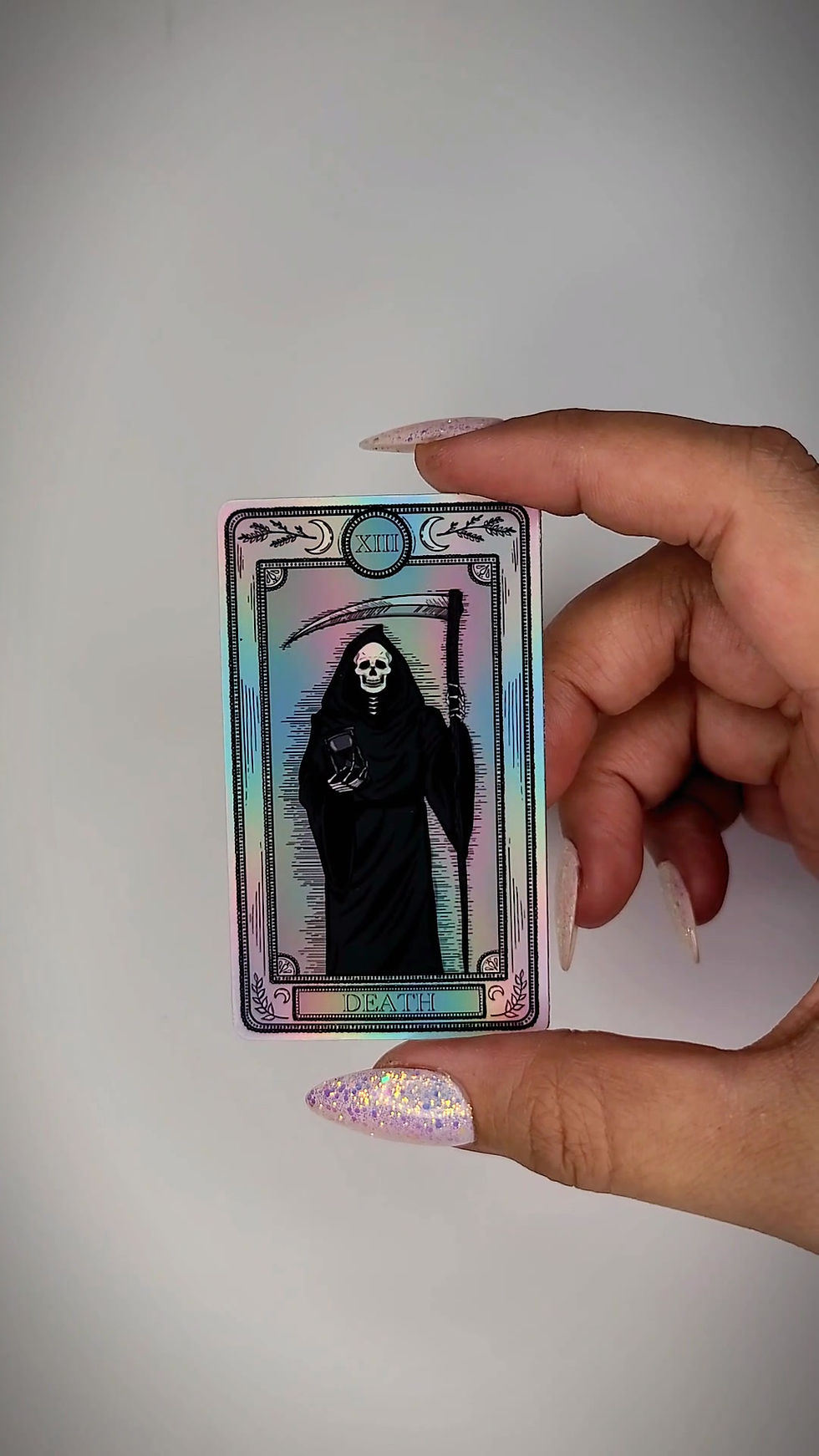 Thumbnail: Death Tarot Card Holographic Sticker