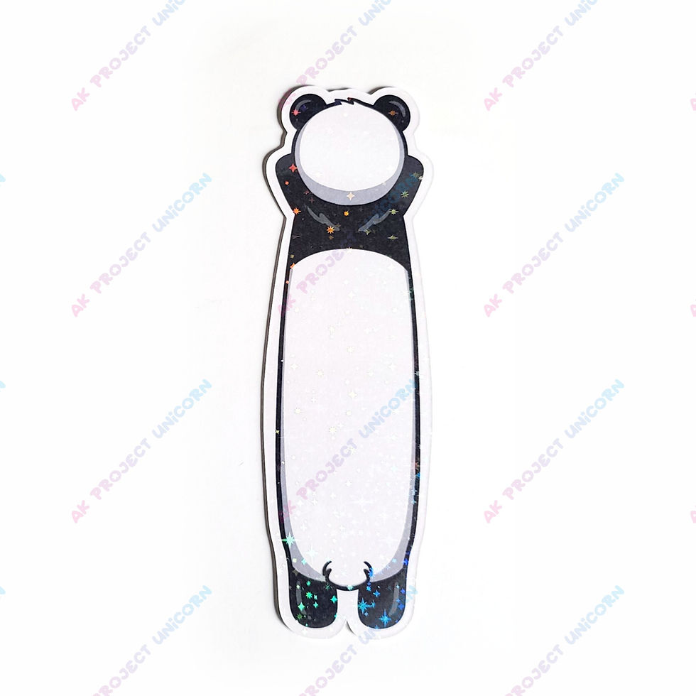 Thumbnail: Sparkly Double-Sided Panda Bookmark