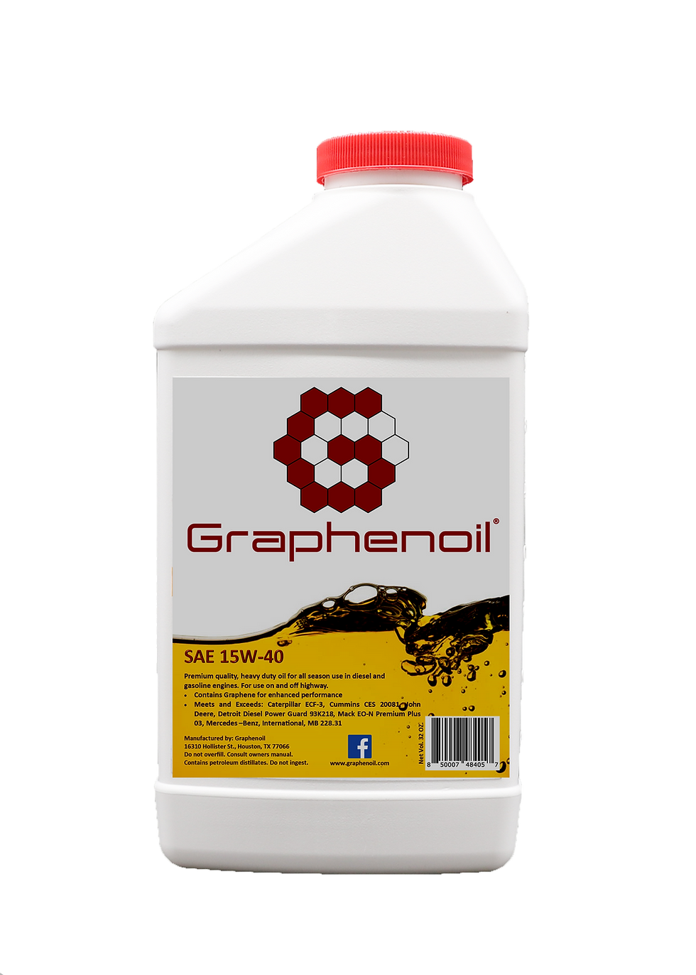 섬네일: Graphenoil Full Synthetic 15W-40 Smart Graphene Motor Oil. Made in USA.
