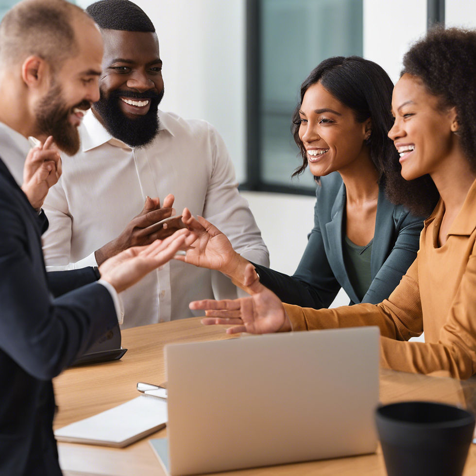 A group of online learners collaborating to create an engaging community