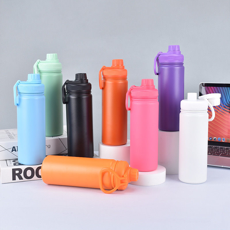 Miniatura: Leakproof Sports Water Bottle Stainless Steel Insulated Vacuum Mug with Buckle P