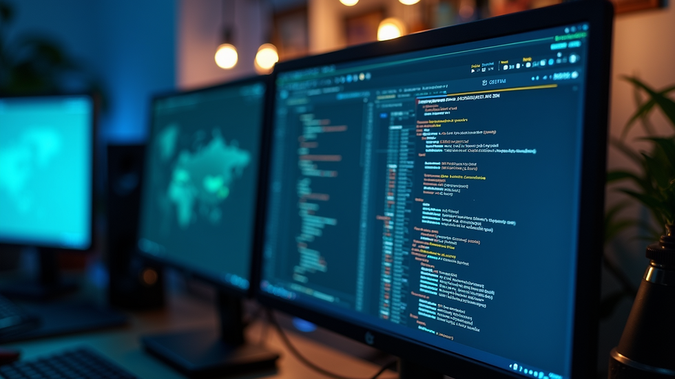 Close-up view of a computer screen displaying cybersecurity software