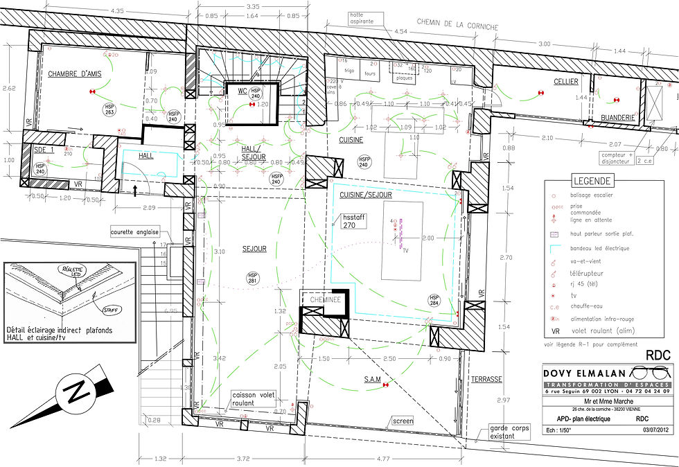 plan électrique RDC