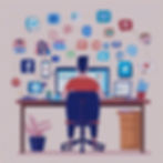 Create an image that shows someone doing social media management.jpg
