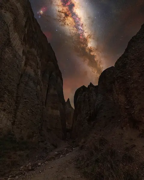 Egor Goryachev - Astrophotography - Midnight Milky Way over the Clay Cliffs, June 2025, New Zealand