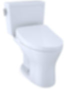 TOTO MW7463056CEMGA#01 Drake WASHLET+ Two-Piece Elongated Dual Flush 1.28 and 0.8 GPF DYNAMAX TORNADO FLUSH Toilet with Auto Flush S550e Bidet Seat, Cotton White