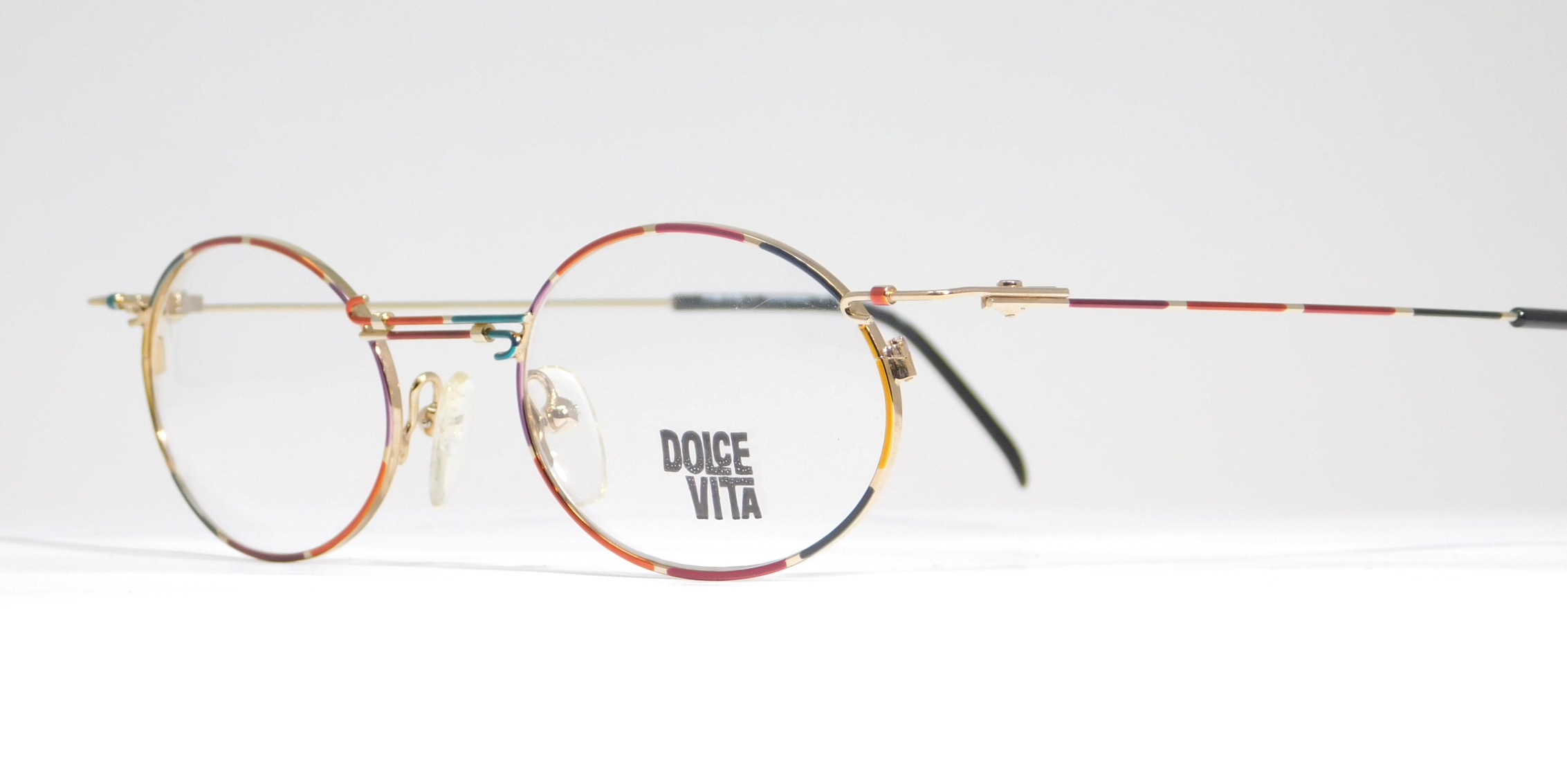 Lunettes Vintage Casanova DVL 3 - Monture Violette Et Verte Carrée - Neuf Sans étiquette