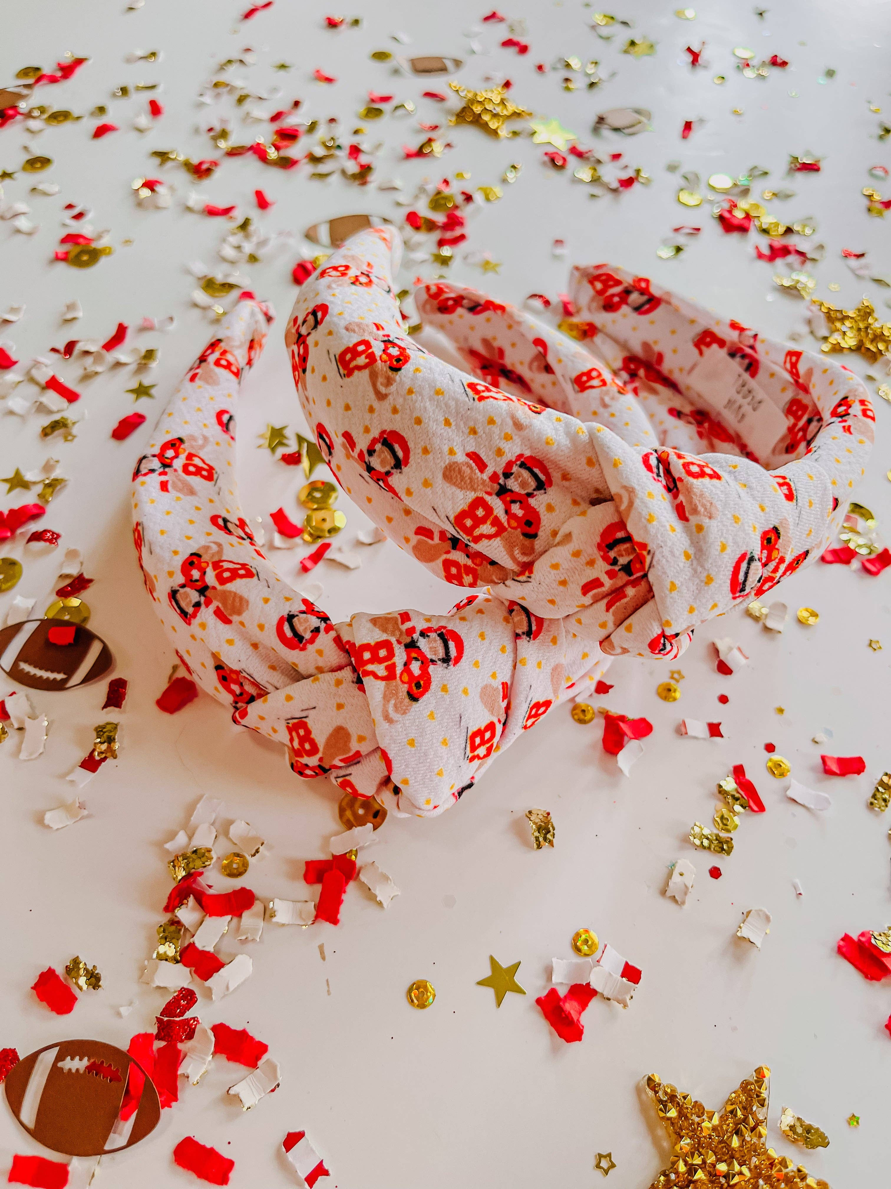 Evie Pearl Handmade LLC - 87 Heart Hands Knotted Headband R2S