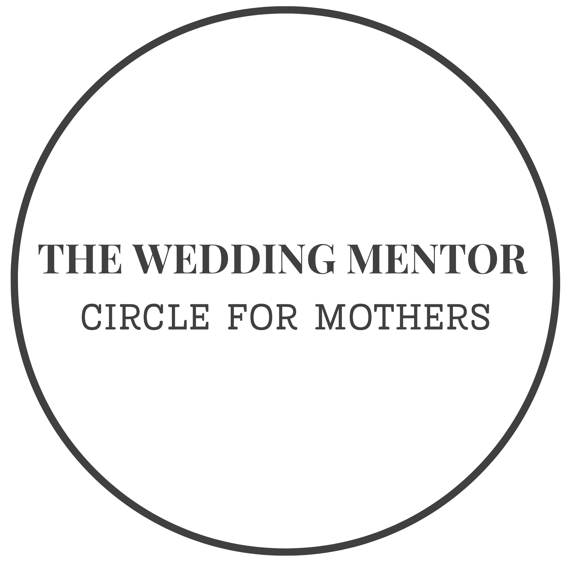 The Wedding Mentor Circle for Mothers logo featuring elegant typography in a circular desi