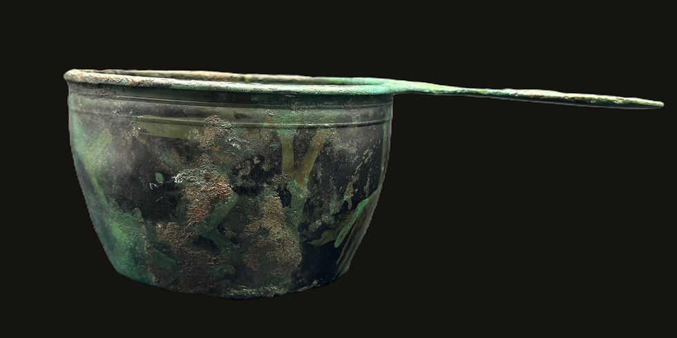 Thumbnail: Romeinse bronzen Casserole / Patera
