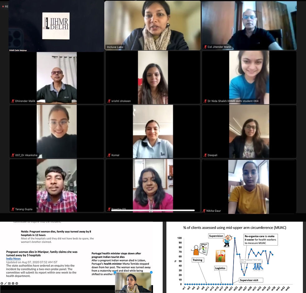 Webinar on WHO SEARO Point of Care Quality Improvement at IIHMR, Delhi