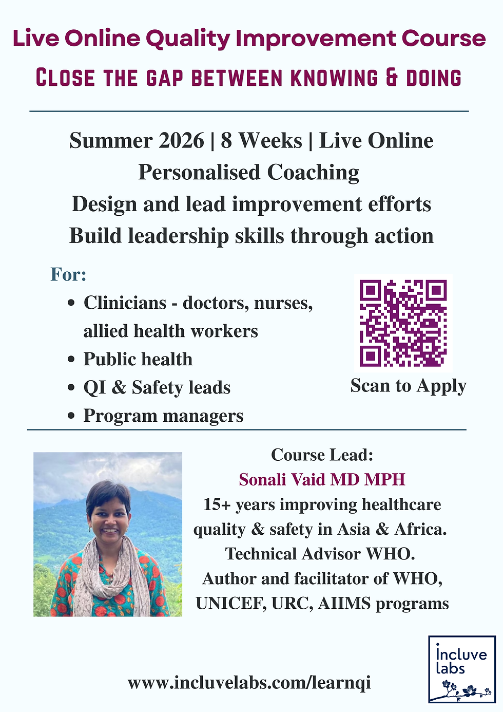 Live Quality Improvement Course