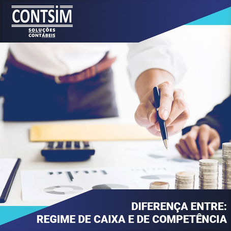 Diferença entre: Regime de Caixa e Competência