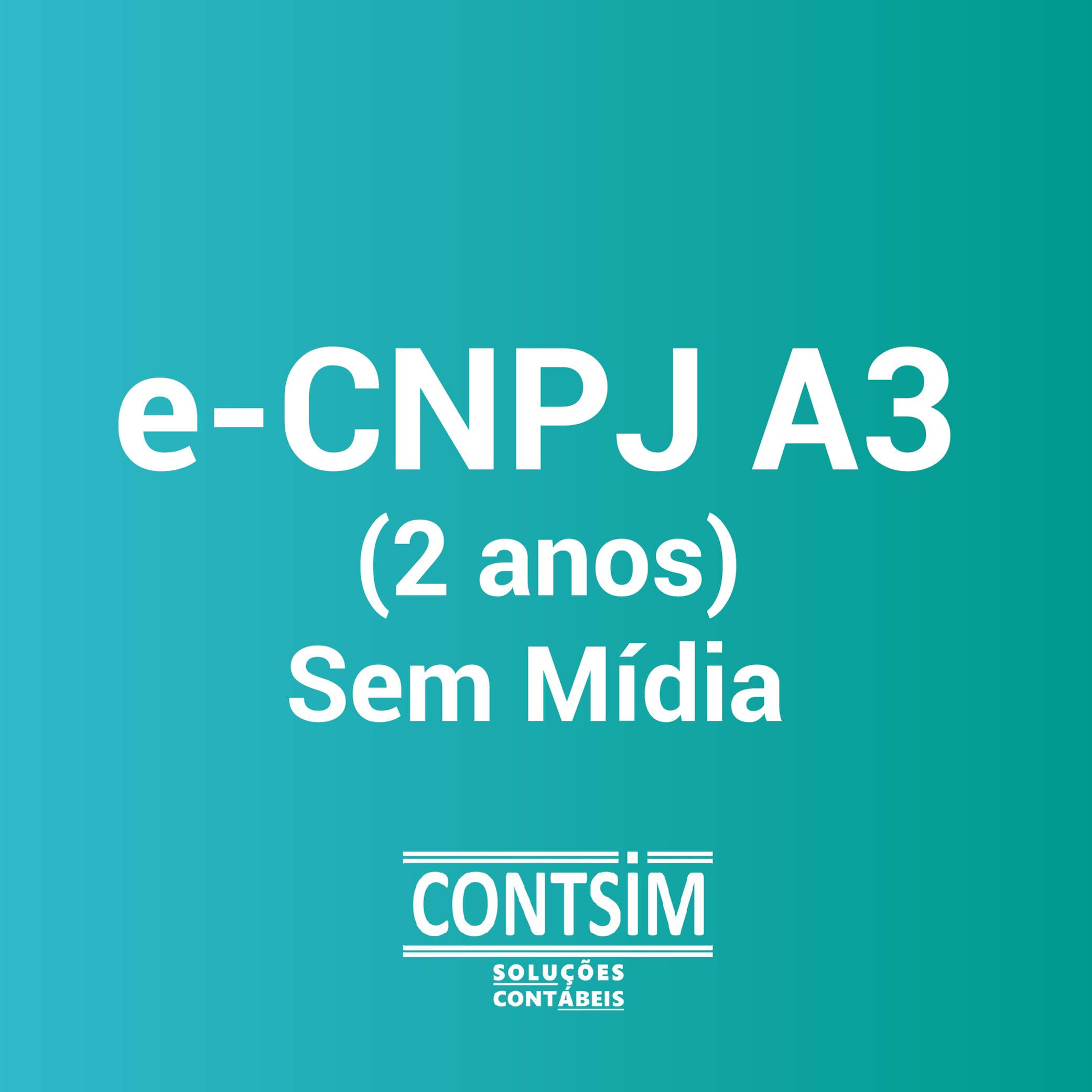 e-CNPJ A3 (2 anos) Sem Mídia