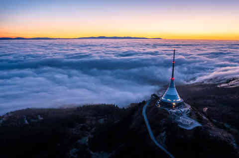 Sunrise at Jested, Czech Republic