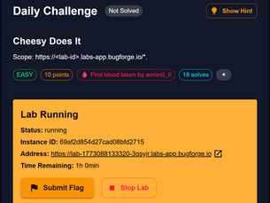 BugForge Write-Up 3/9/2026