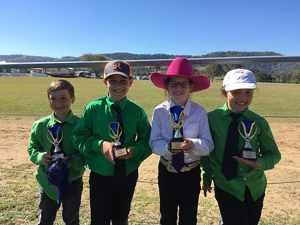 Young competitors showing thier wins