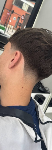 Textured crop fade haircut with fresh blend at Creato Barber & Bar Liverpool