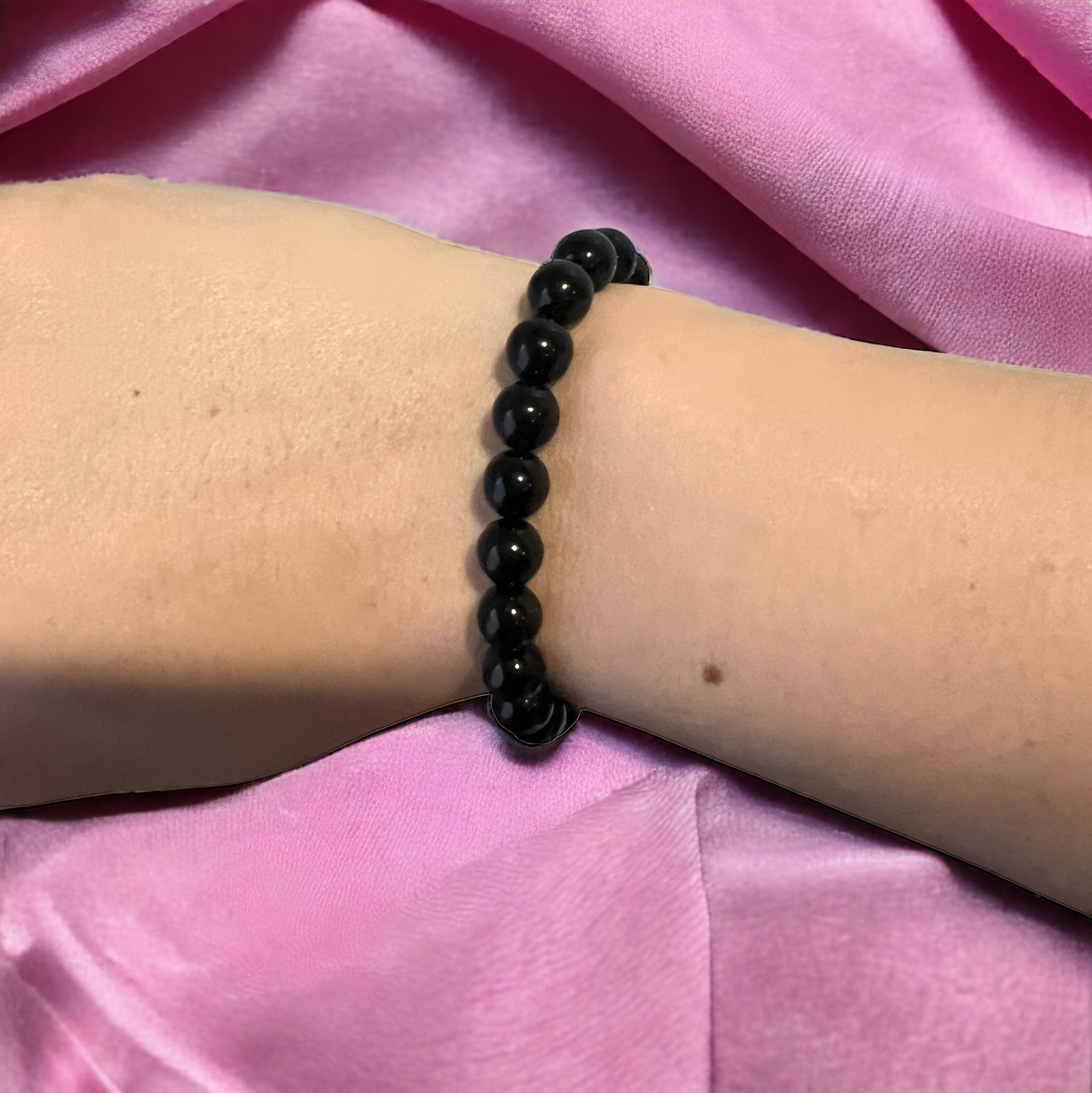 Black Beaded Bracelet