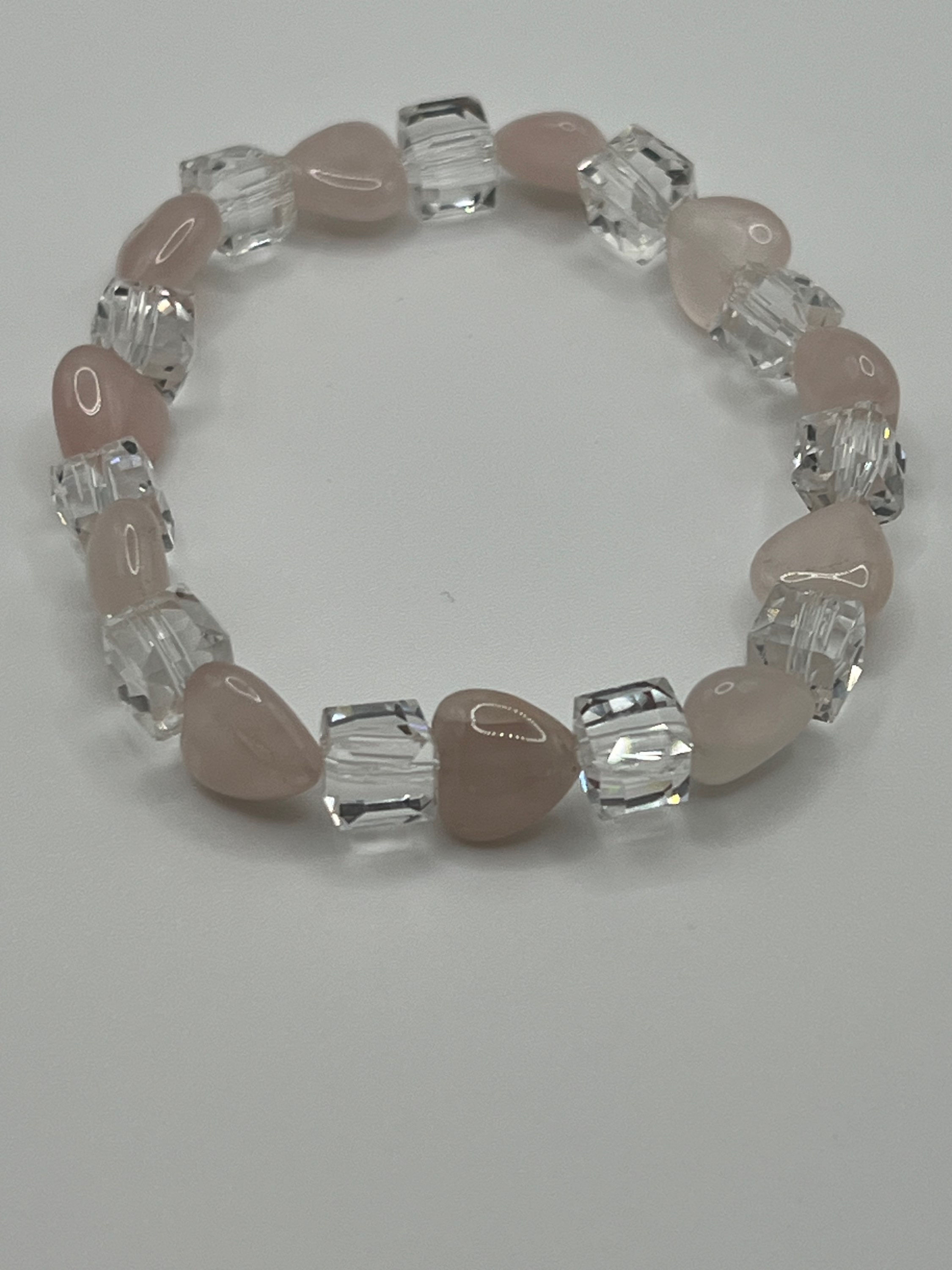 Heart Rose Quartz Bracelet