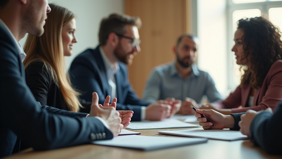 Close-up view of a leadership development workshop with diverse participants