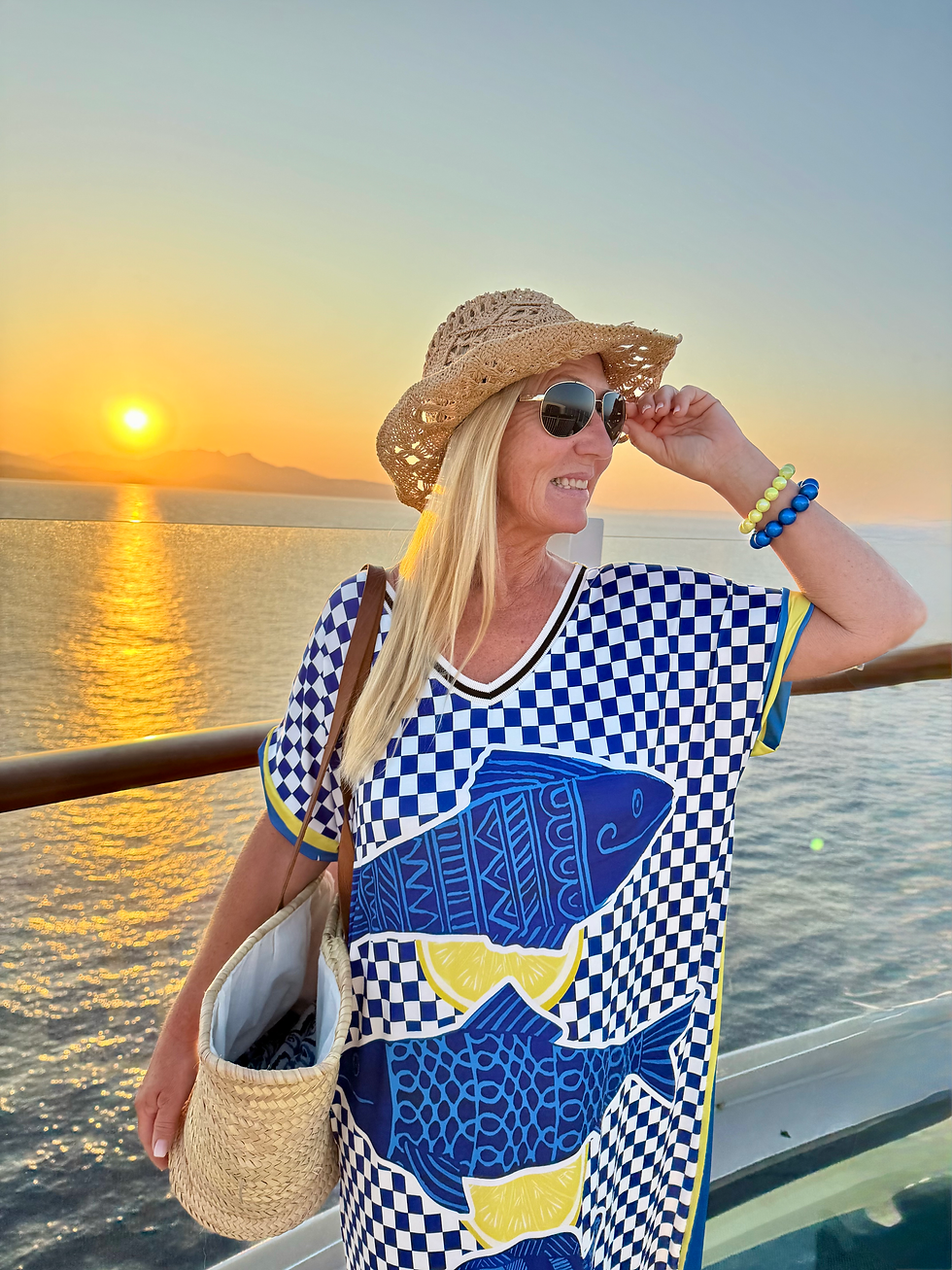 Miniaturbild: Italy Maxi Kleid „Sardines“