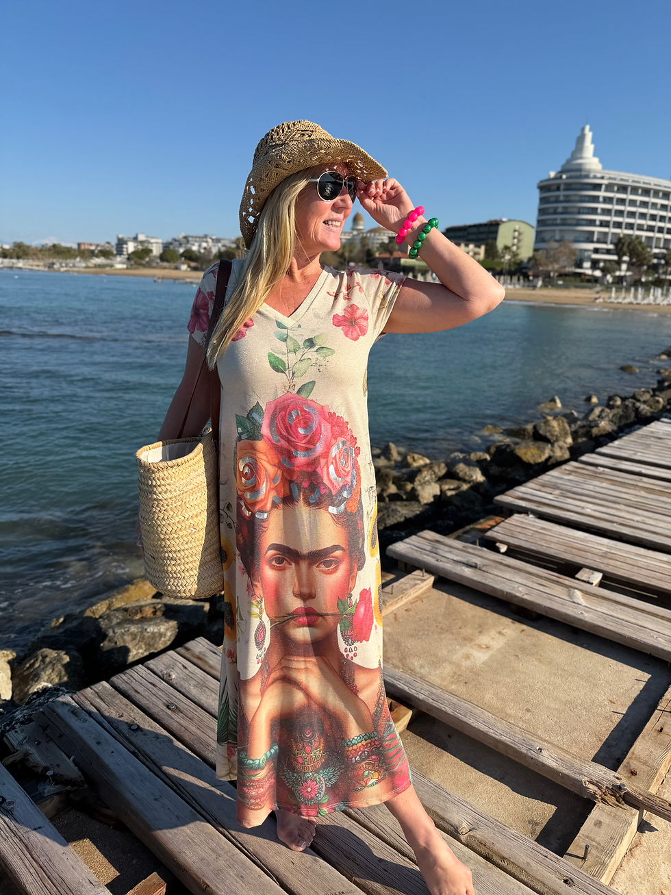 Miniaturbild: Sommer Maxi Kleid „Frida Kahlo“