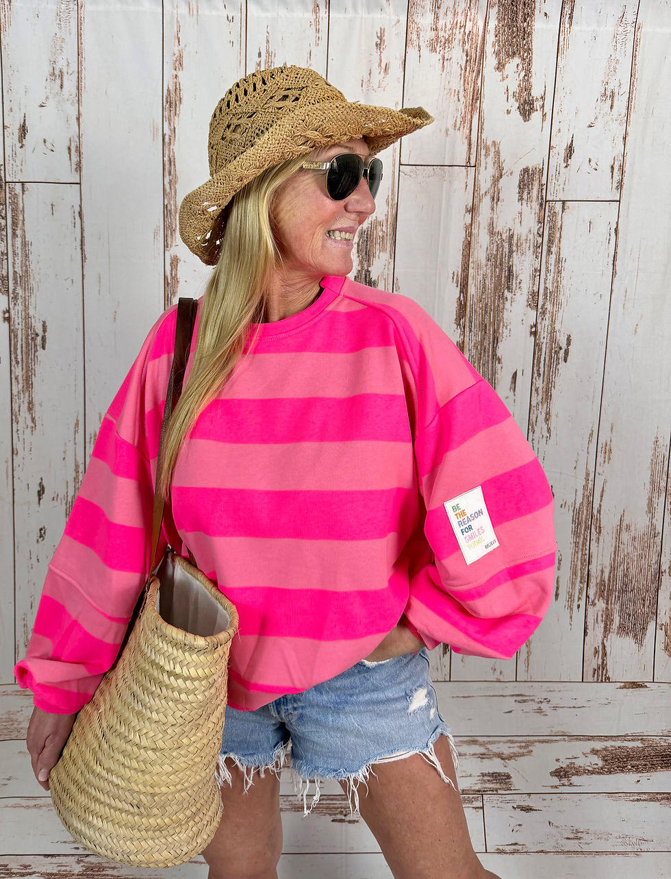 Miniaturbild: Oversize Sweater „Be the reason for smile“