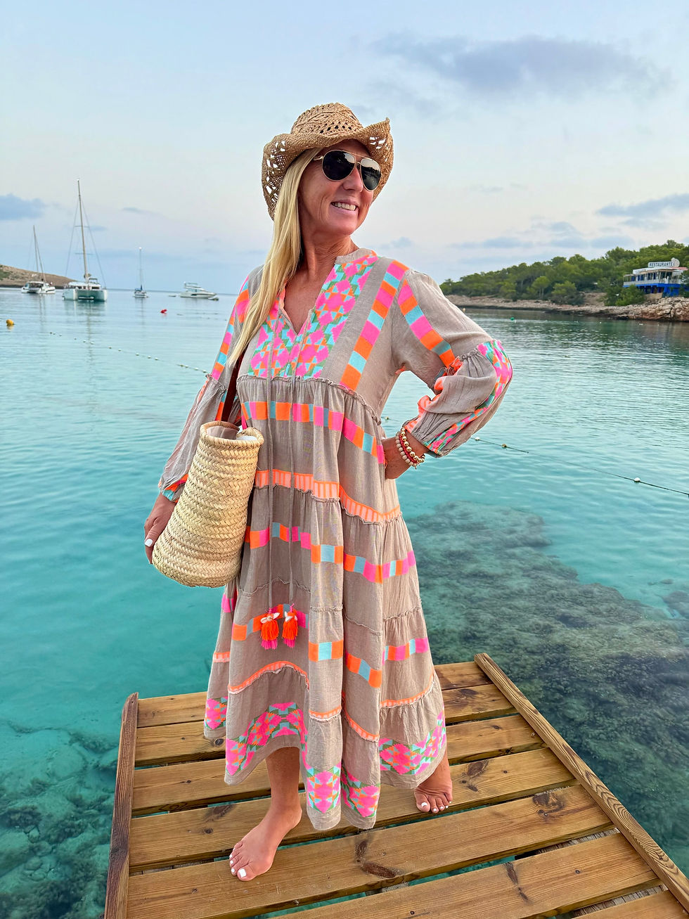 Miniaturbild: Exklusives Ibiza Boho Maxi Kleid „Spring Edition“
