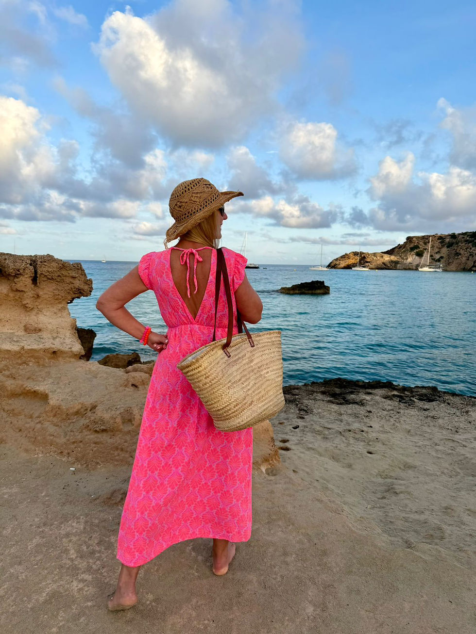 Miniaturbild: Maxi Musselin Kleid „Neon Summer“ mit Flügel Ärmeln & tollen Rückenausschnitt 