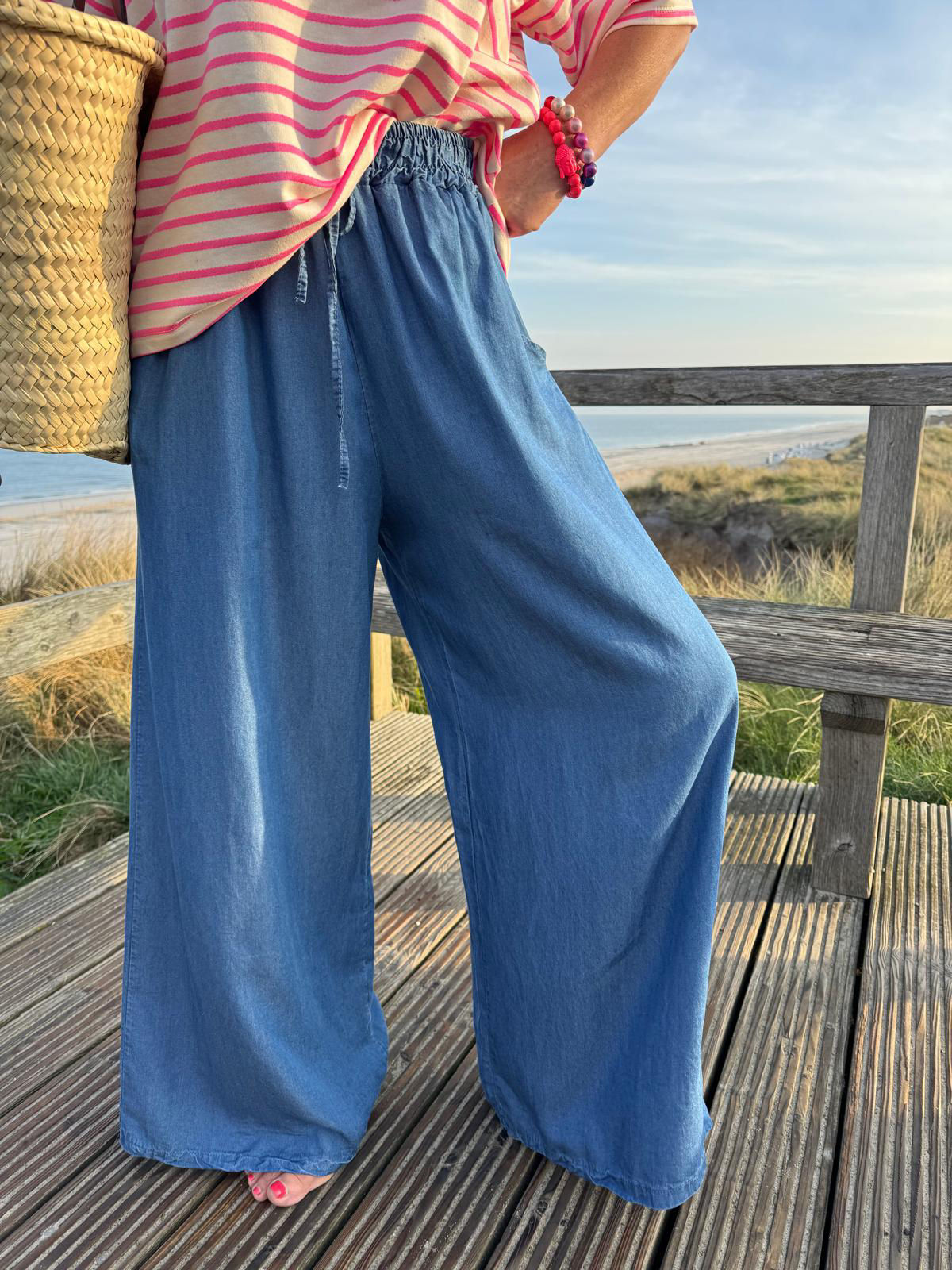 Wide Leg Jeans „Lyocell“