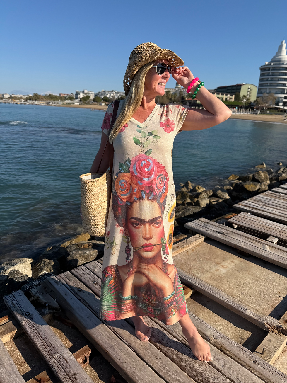 Miniaturbild: Sommer Maxi Kleid „Frida Kahlo“
