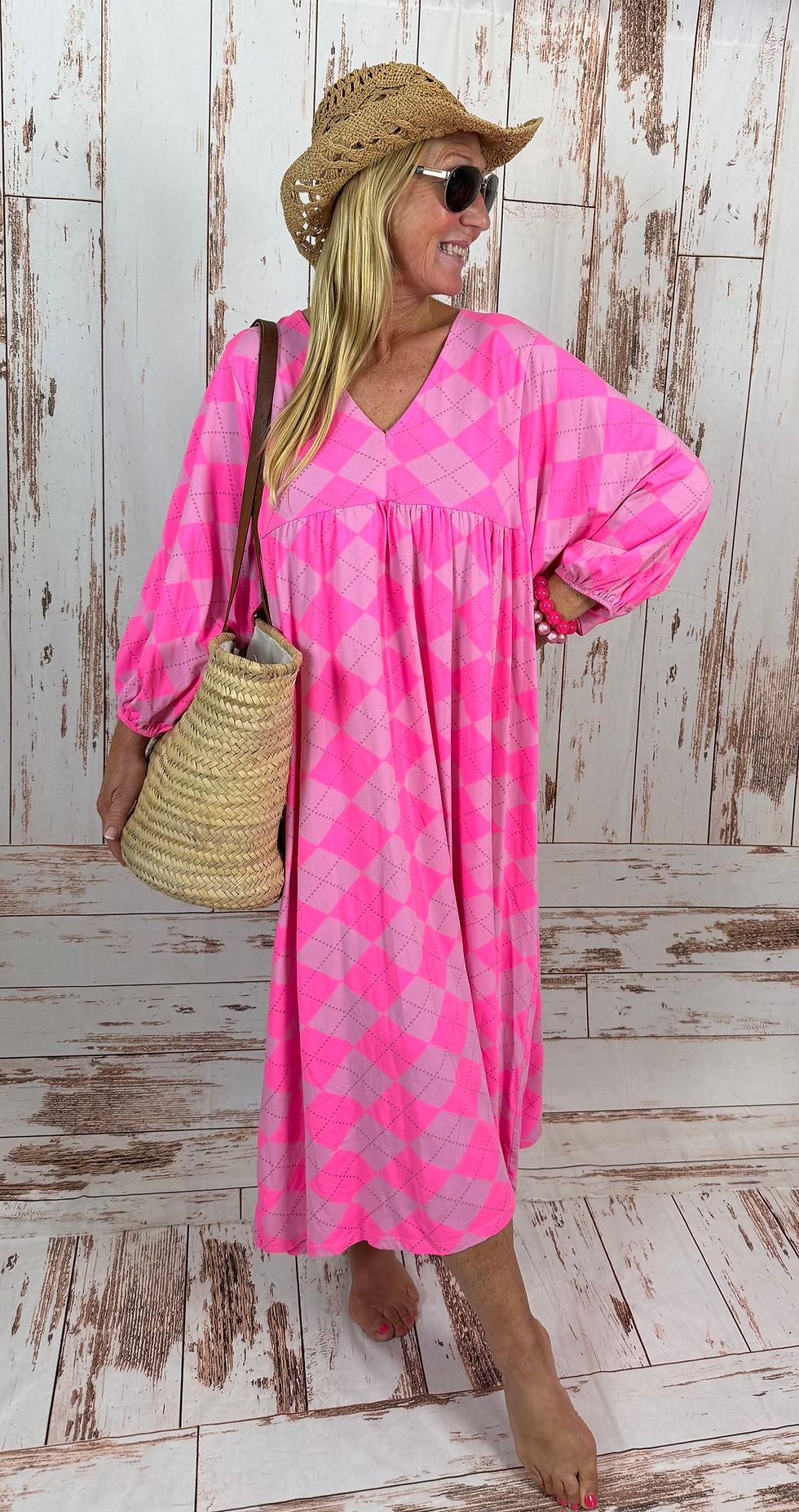 Miniaturbild: Ibiza Maxi Tunika Kleid „Pink“