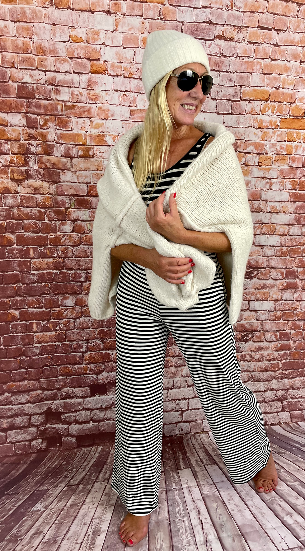 Miniaturbild: Cozy Strickpullover mit Stehkragen