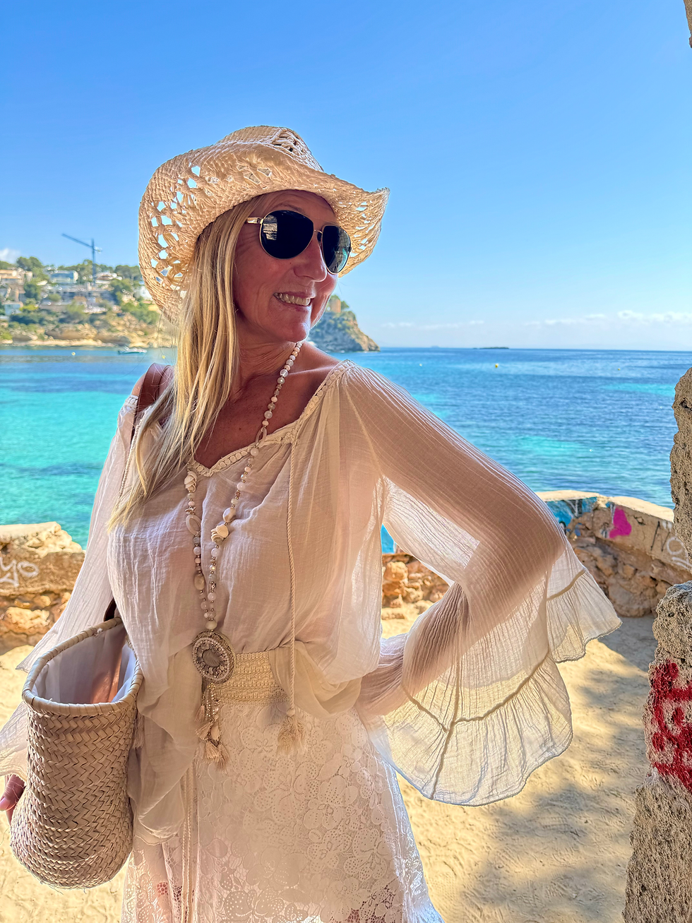 Miniaturbild: Boho Sommer Bluse mit Volants „Majorca“