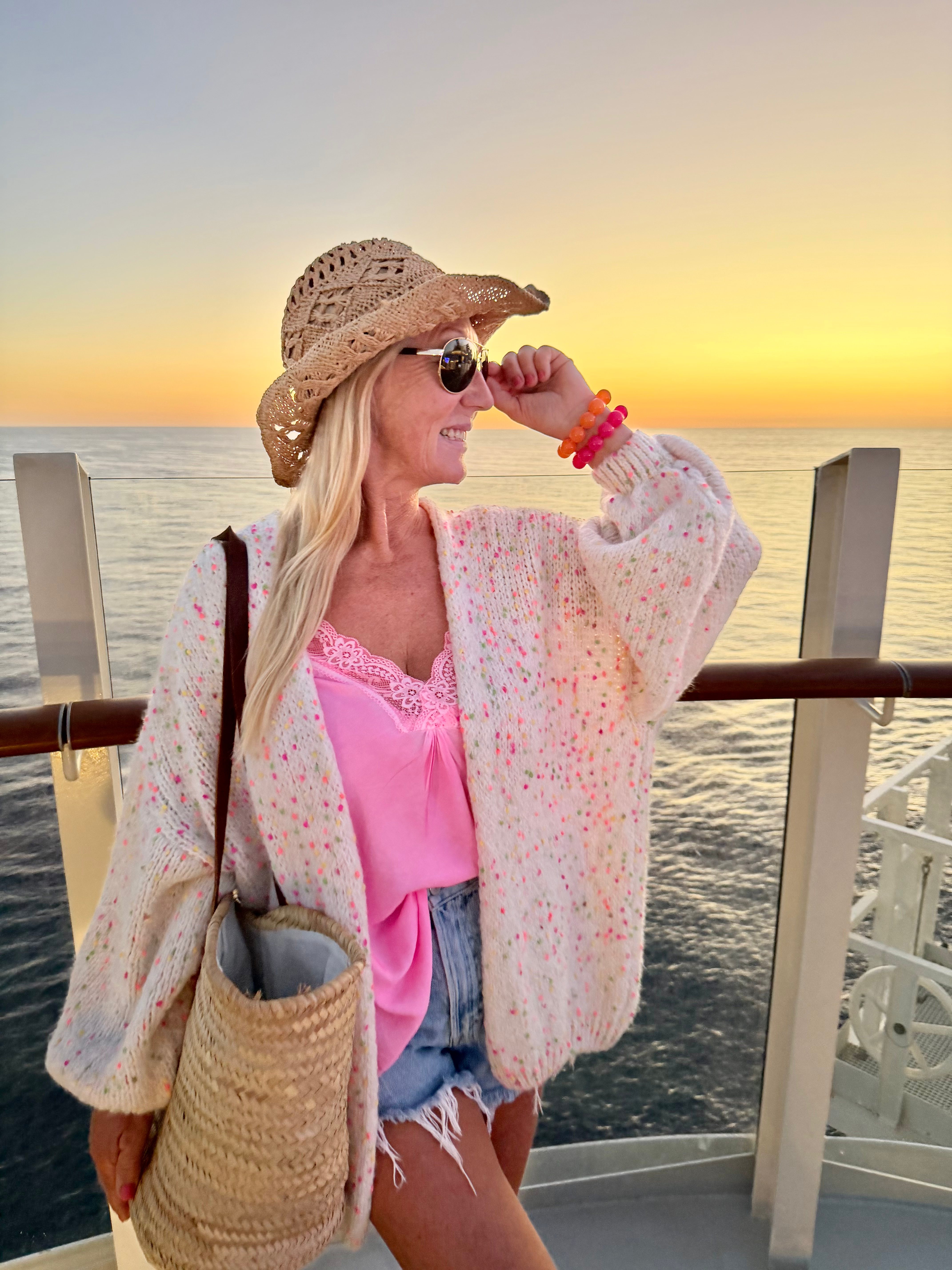 Hochwertige melierte Cozy Strickjacke
