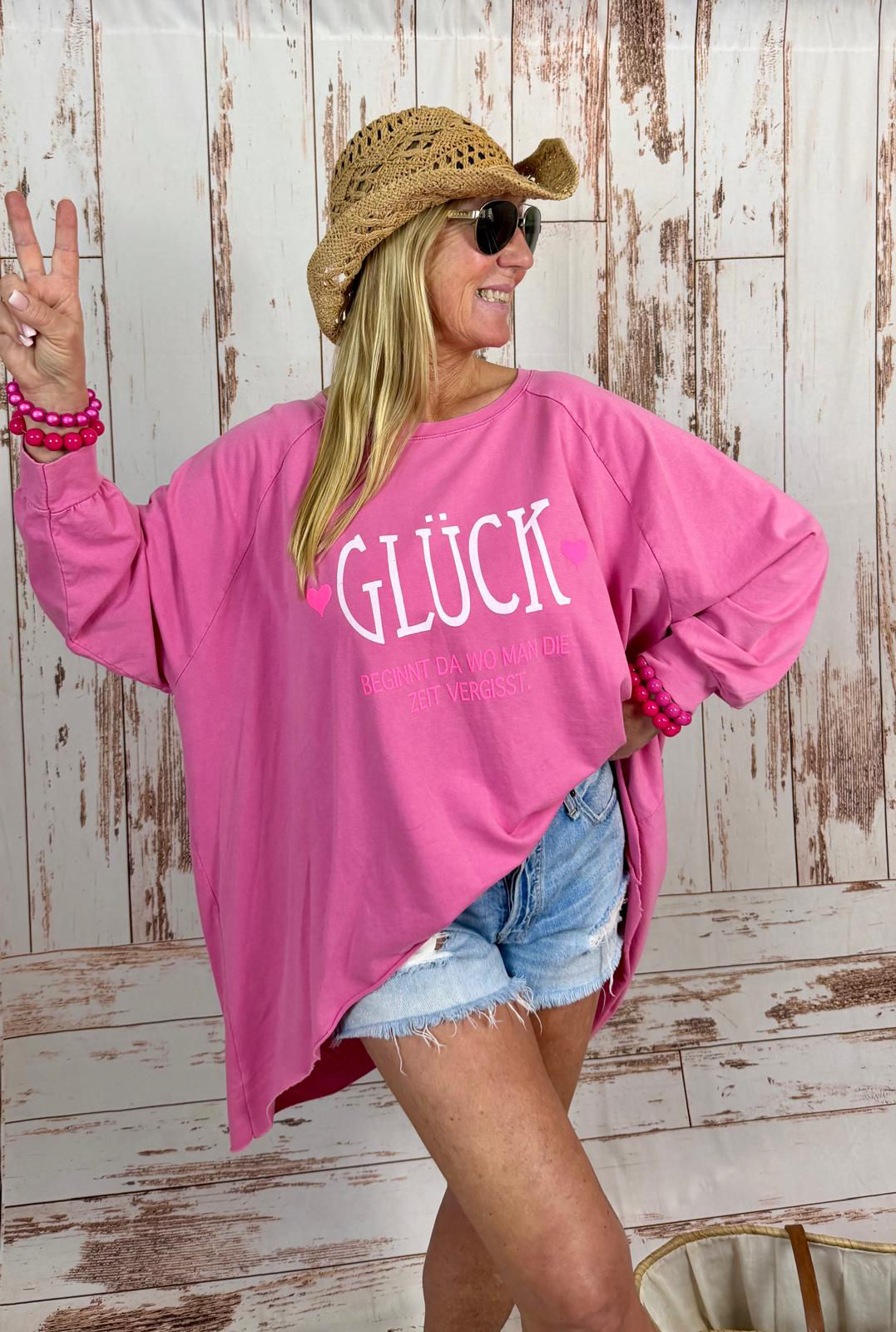 Ultra Oversize Sweater „Glück“